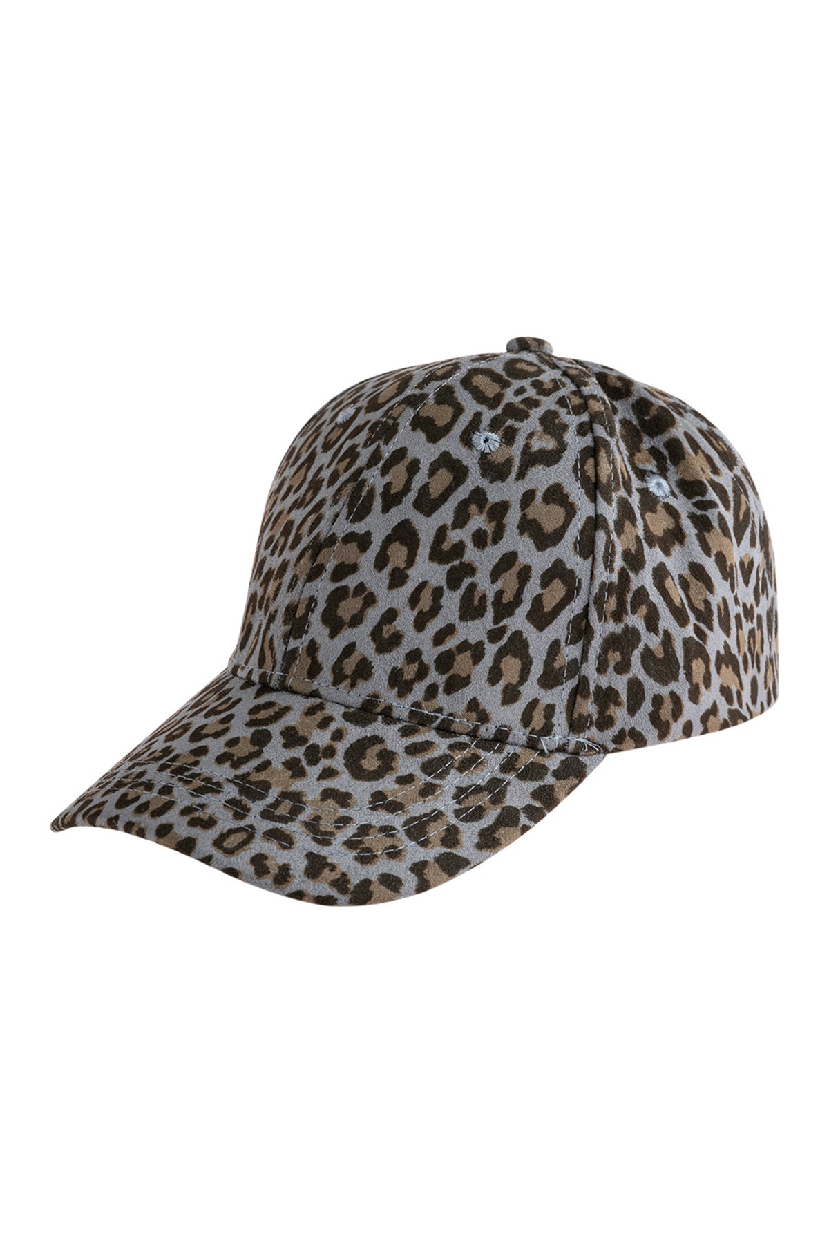 Gray Leopard Skin Printed Cap