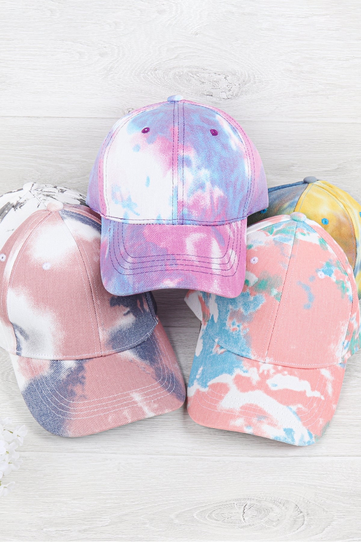 Dye Color Baseball Cap /6PCS