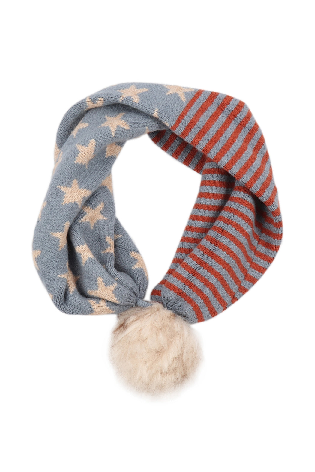USA Accent Light Print Pom Dual Purpose Beanie