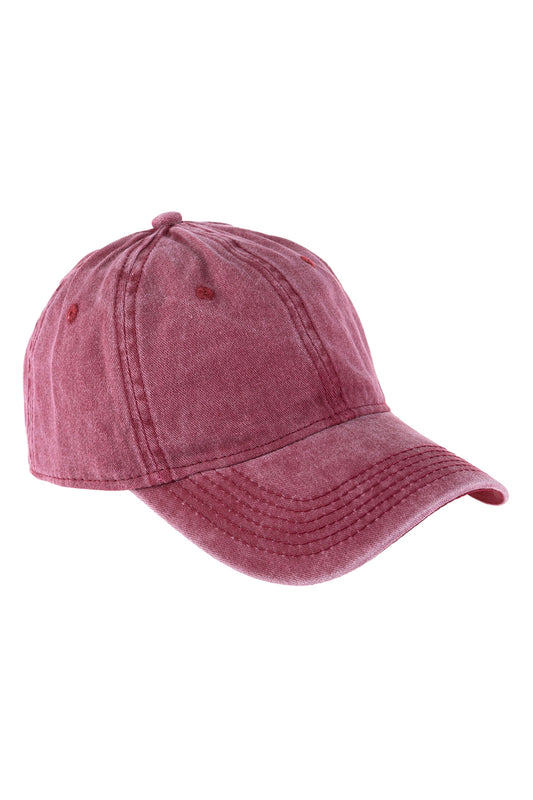 Acid Washed Baseball Cap / 6PCS