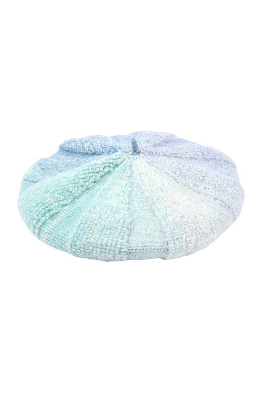 Knit Gradient Color Beret Hat