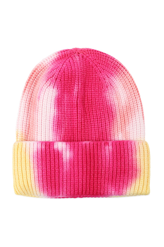 Tie Dye Knitted Multicolor Beanie