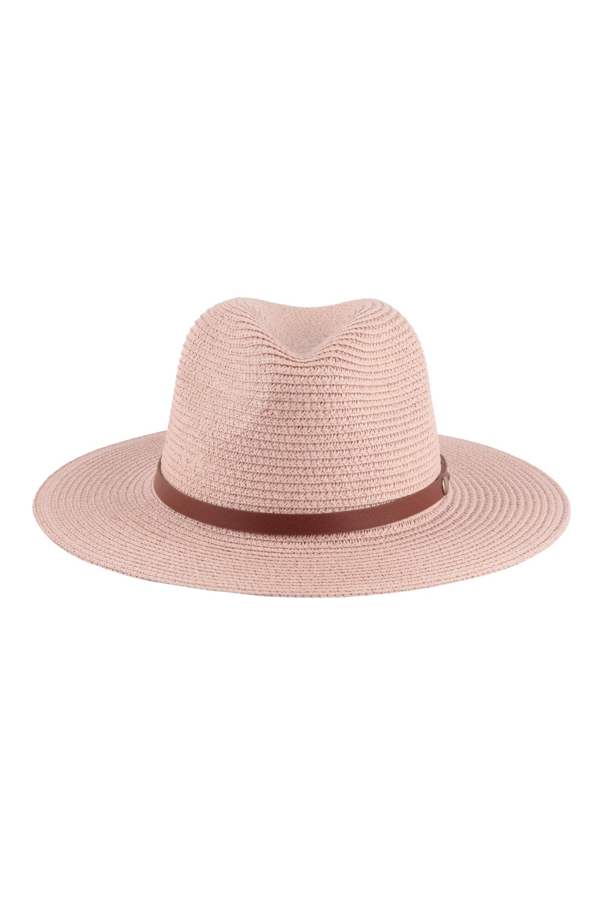 Panama Brim Summer Hat With Leather Strap