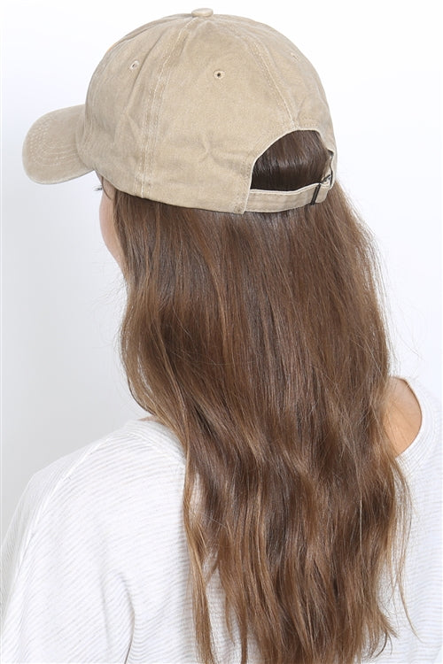 Smiley Logo Acid Washed Textured Fashion Fashion Cap / 1PC