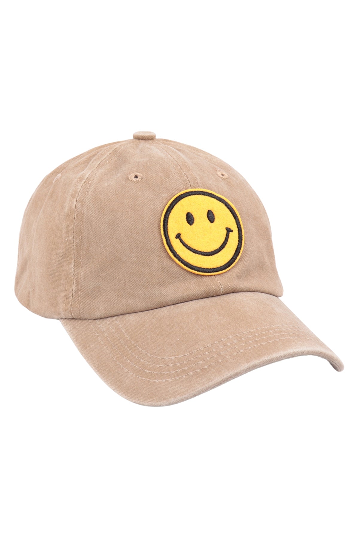 Smiley Logo Acid Washed Textured Fashion Fashion Cap / 6PCS
