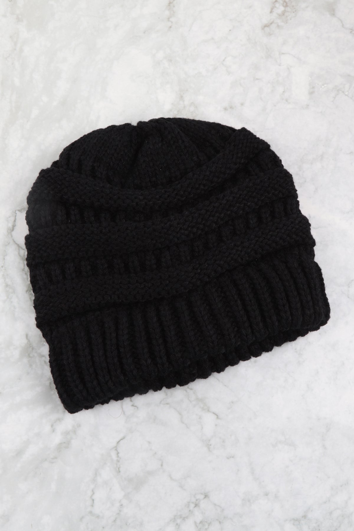 Ribbed Knit Pattern Beanie