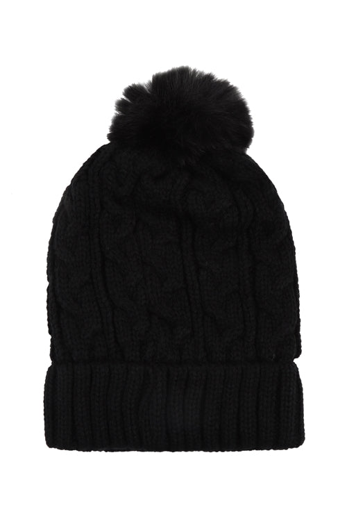 Chain Rib Knit Pattern Beanie / 1PC