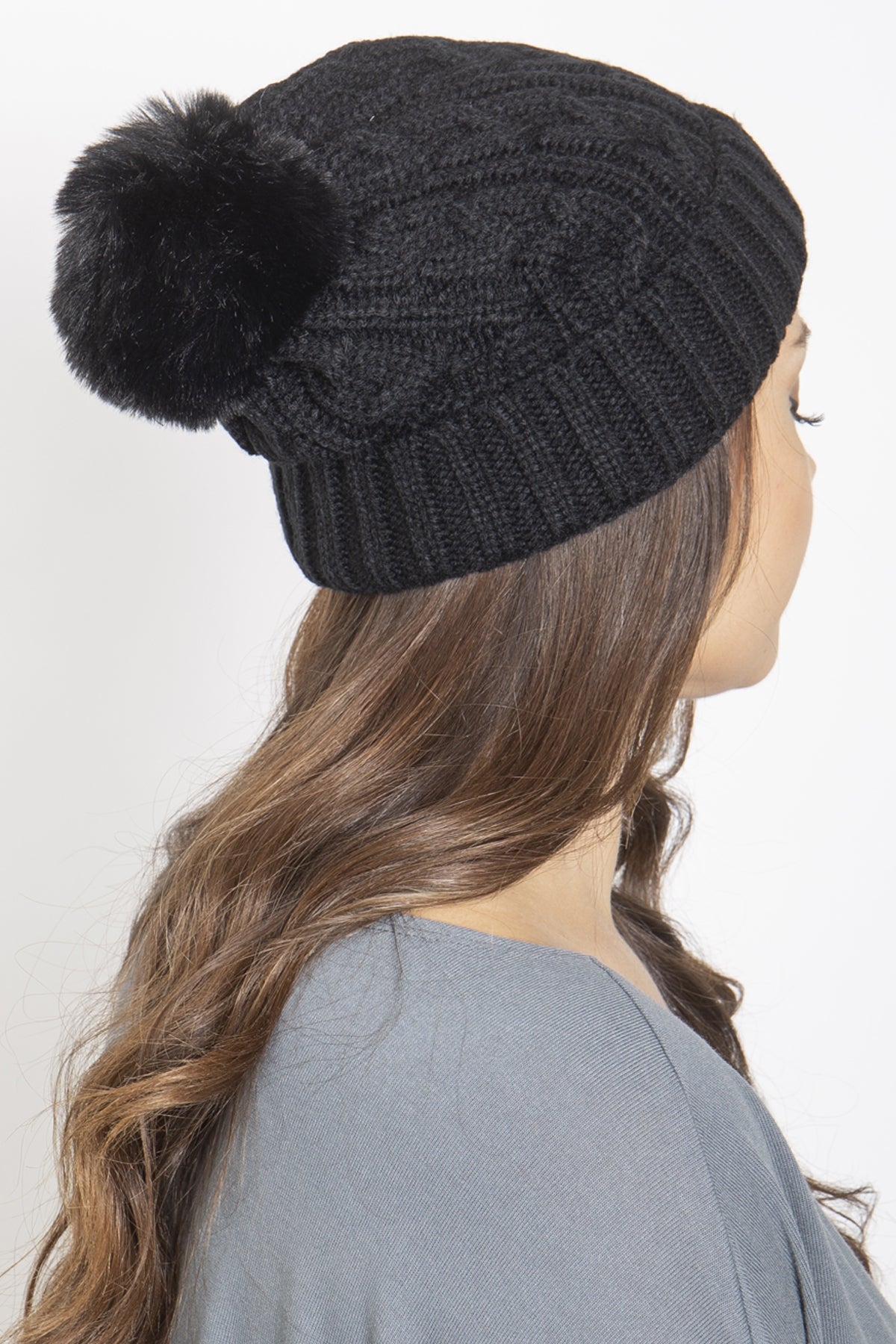 Chain Rib Knit Pattern Beanie