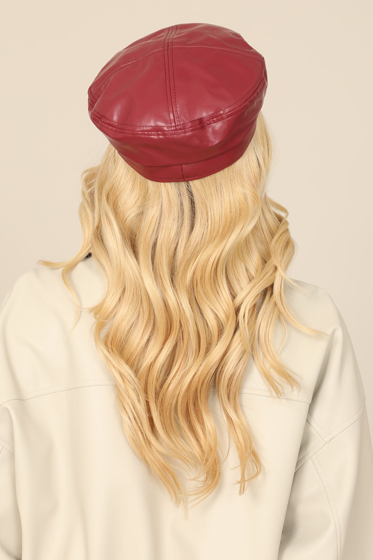 Classic PU Leather Beret Hat