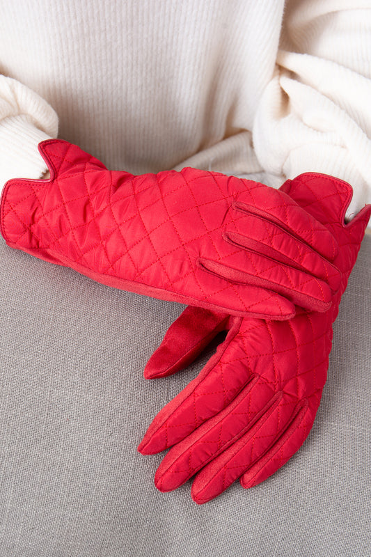 Quilted Diamond Pattern Smart Touch Gloves