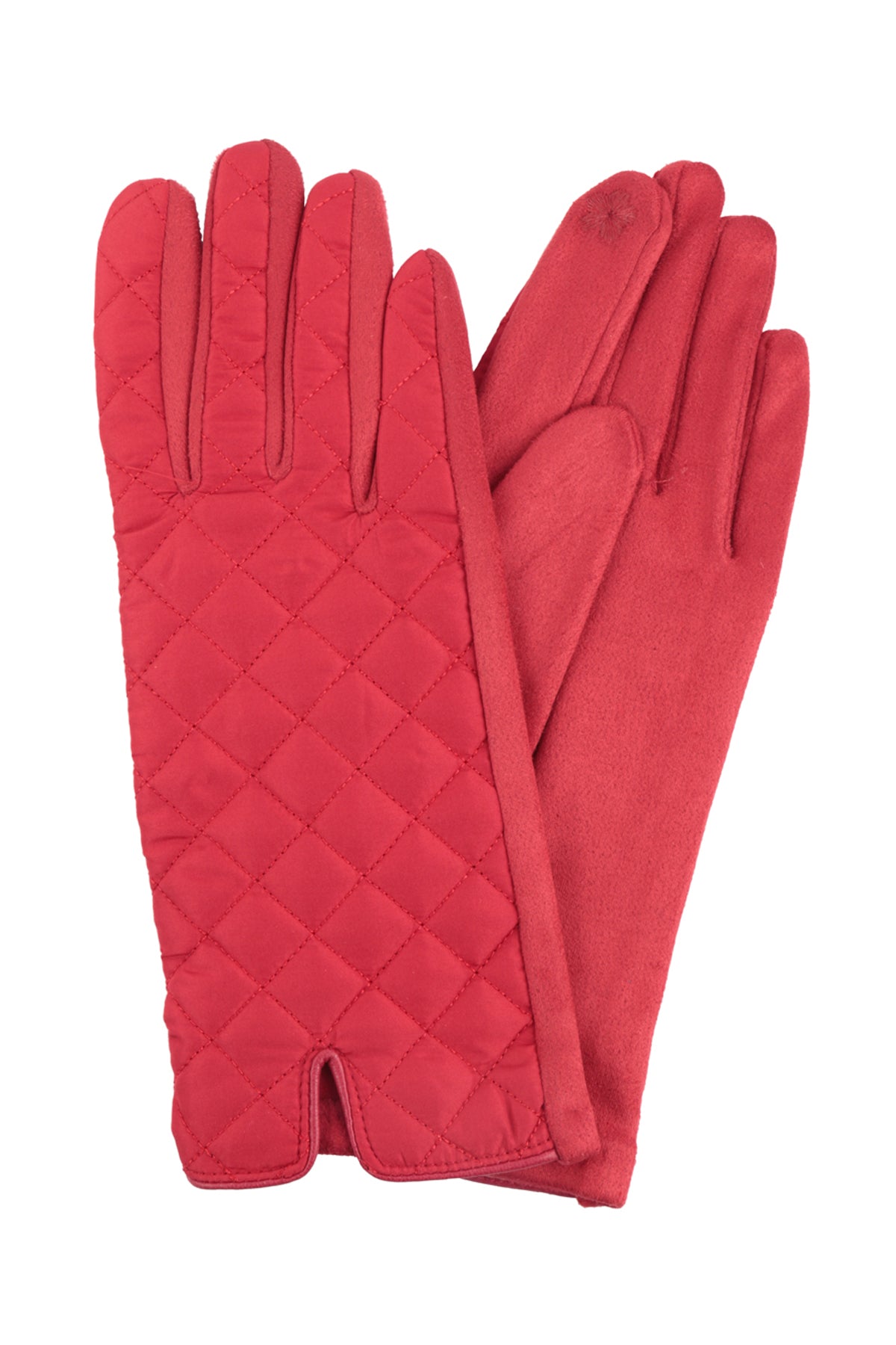 Quilted Diamond Pattern Smart Touch Gloves