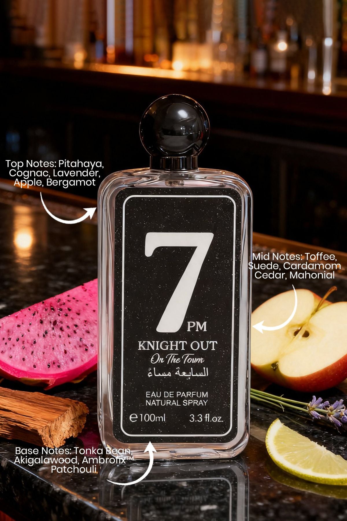 7 PM Knight Out On The Town Spray Perfume Eau De Parfum For Men And Women 100ML/3.3FL.OZ.