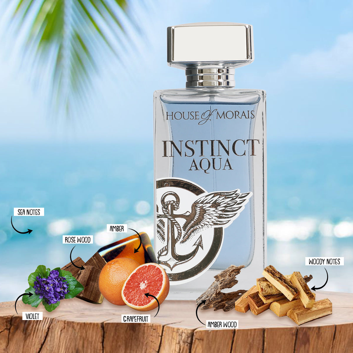 Instinct Aqua  Spray Perfume Eau De Parfum For Men - 100ML/3.4FL.OZ./3PCS