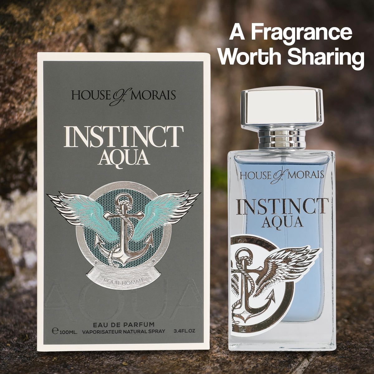 Instinct Aqua  Spray Perfume Eau De Parfum For Men - 100ML/3.4FL.OZ./3PCS