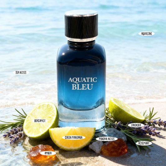 Aquatic Bleu Spray Perfume Eau De Parfum For Men - 100ML/3.4FL.OZ.