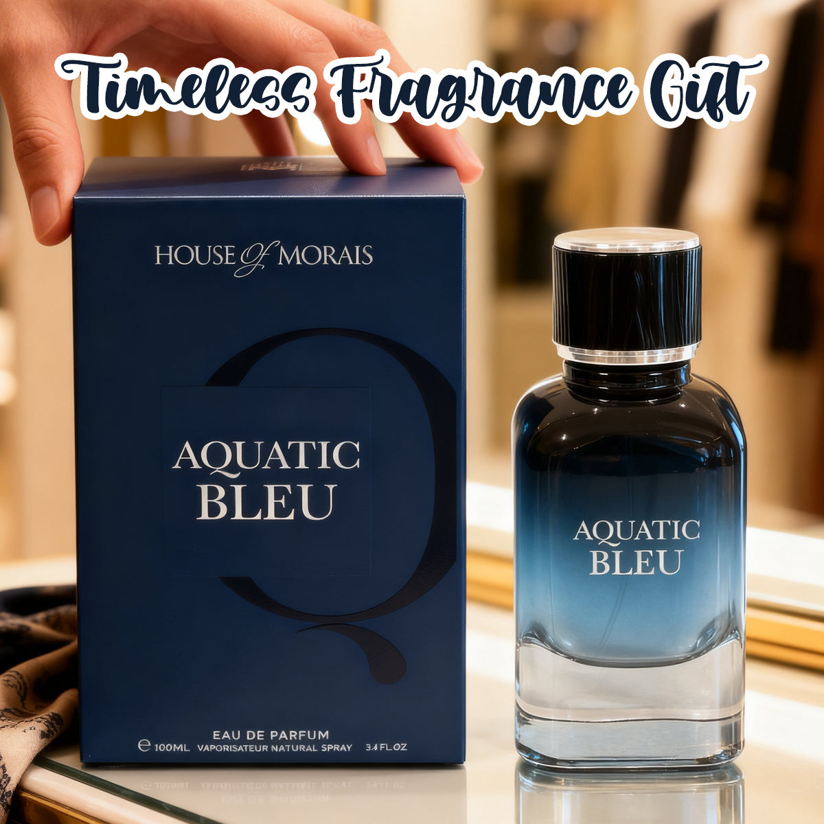 Aquatic Bleu Spray Perfume Eau De Parfum For Men - 100ML/3.4FL.OZ.