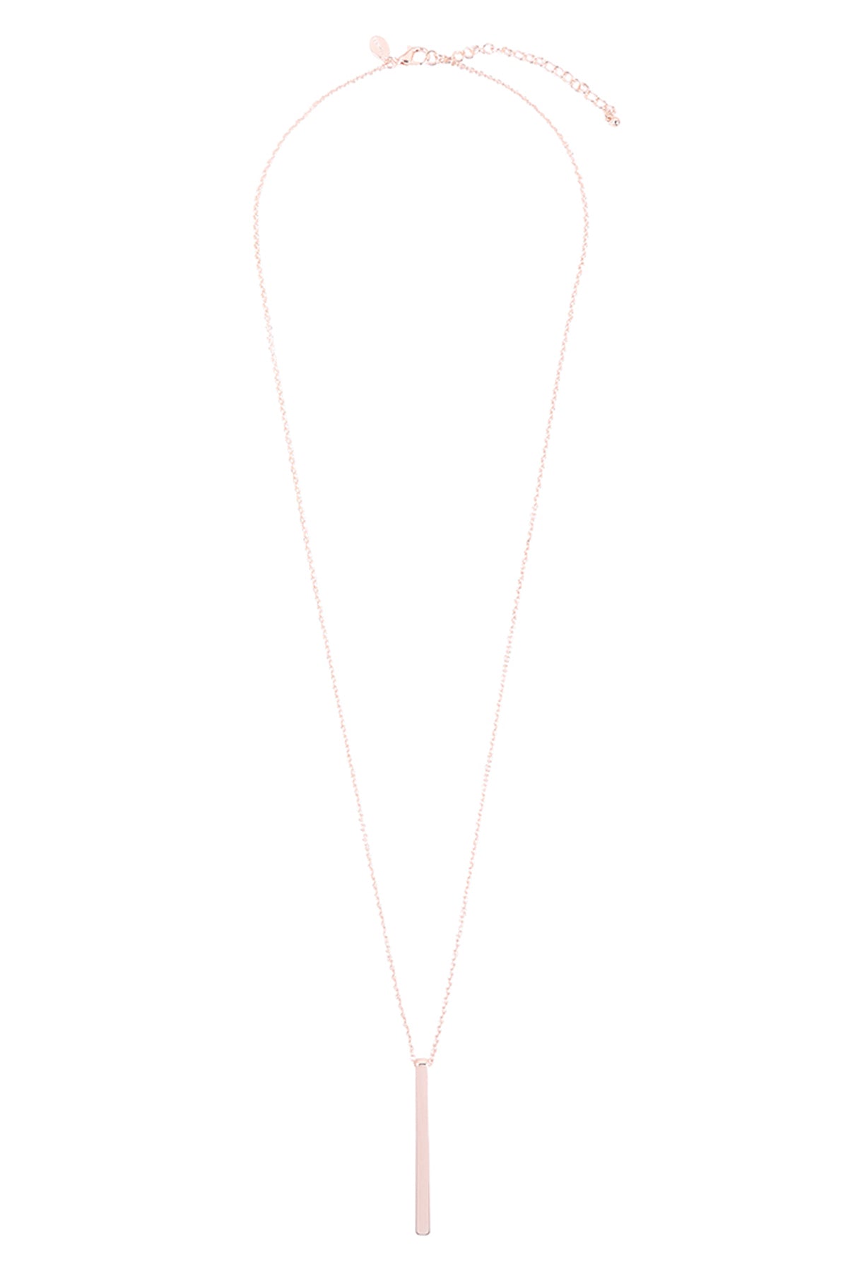 Vertical Bar Pendant Long Necklace