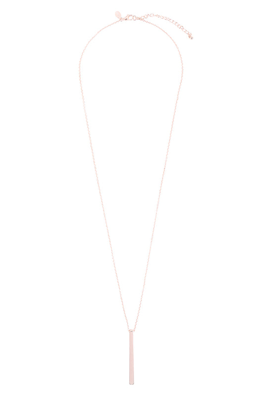 Vertical Bar Pendant Long Necklace