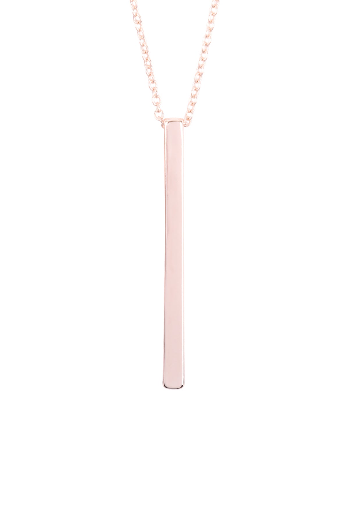 Vertical Bar Pendant Long Necklace