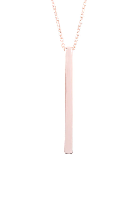 Vertical Bar Pendant Long Necklace