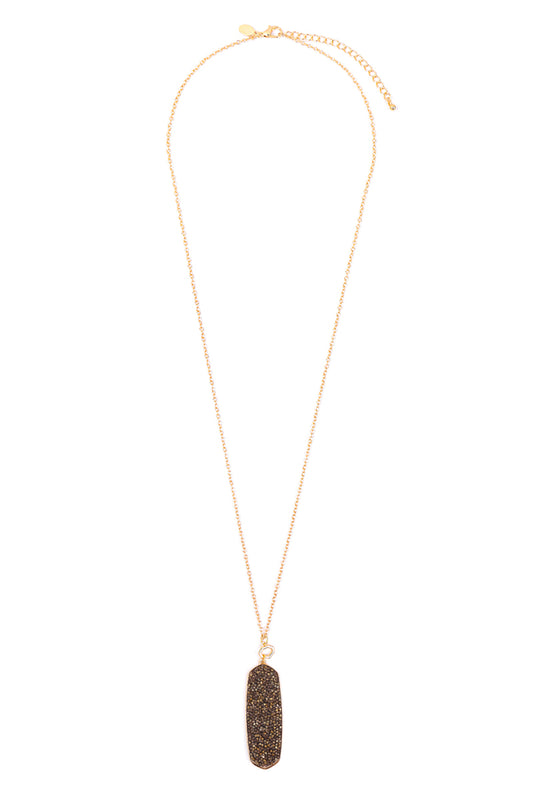 Glitzy Pendant Long Necklace