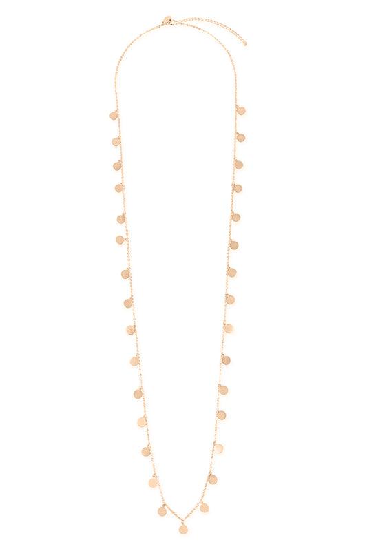 Daity Stationary Charm Disc Pendant Necklace