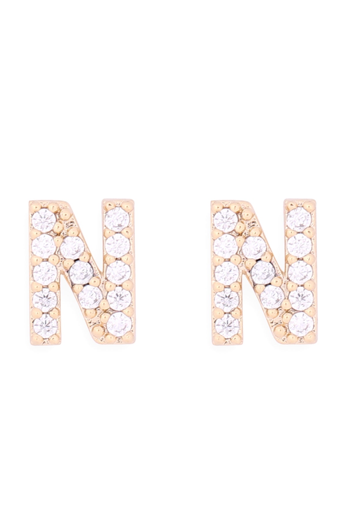 Cubic Zirconia Initial Earrings
