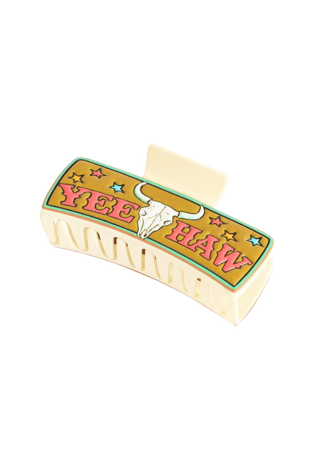 Western Yeehaw Faux Leather Hair Claw