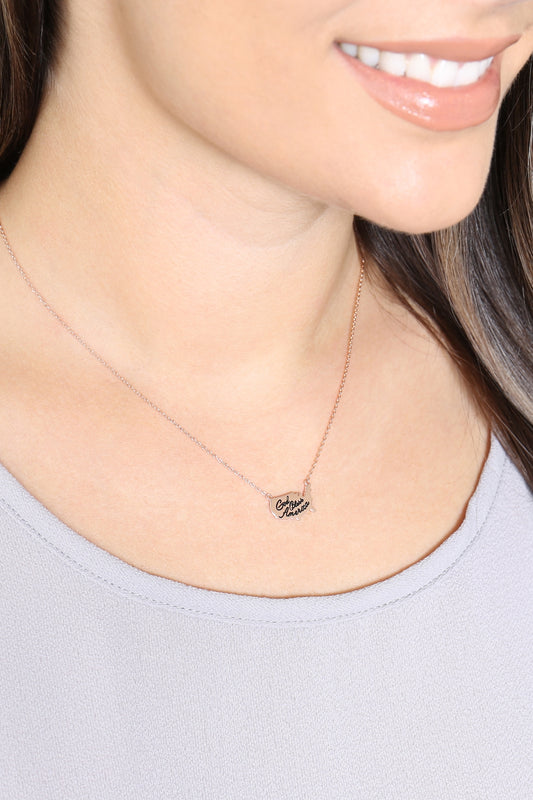 God Bless American Continent Necklace