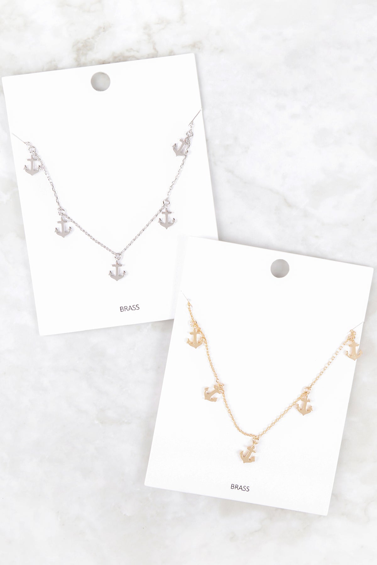 Anchor Dainty Stationery Charm Necklace