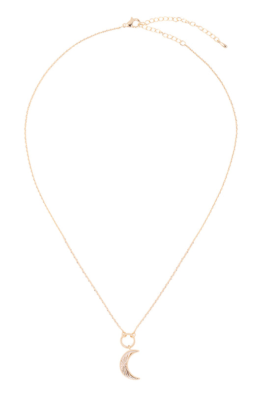 Crescent Moon Pendant Necklace
