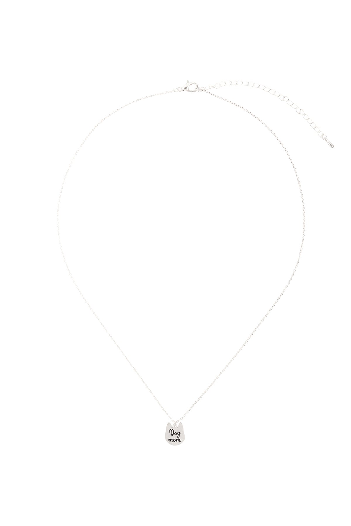 Dog Mom Engrave Pendant Necklace