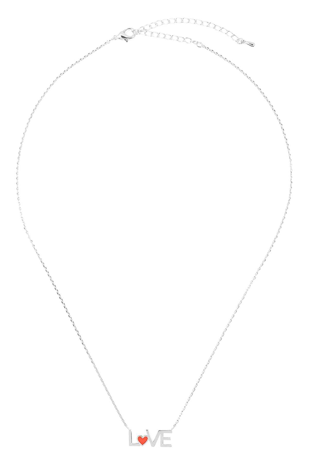 Love Pendant With Color Necklace