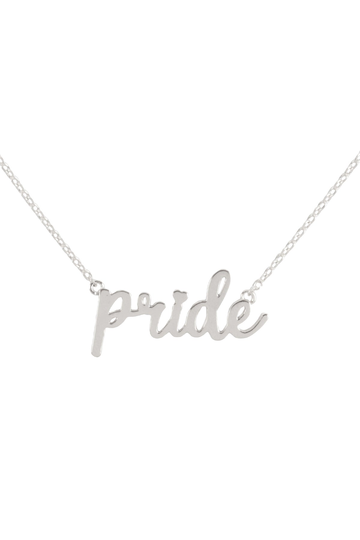 Pride Inspiration Letter Pendant Brass Necklace