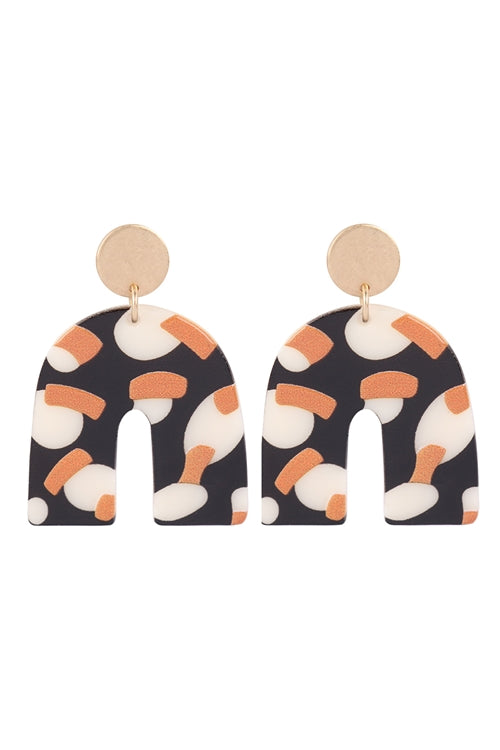 Cherry Print Acrylic Drop Earrings