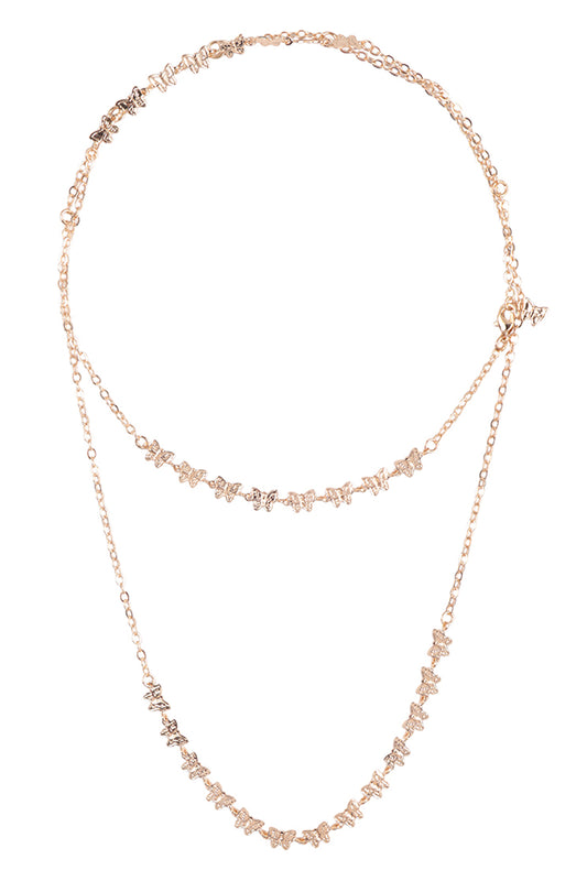 Butterfly Chain 5 in 1 Multi Use Anklet bracelet Choker necklace