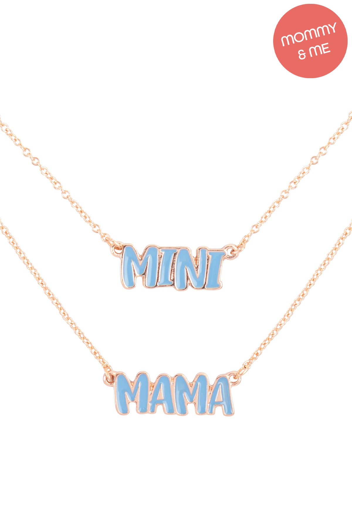 Mama and Mini Personalized Color 2 Set Necklace