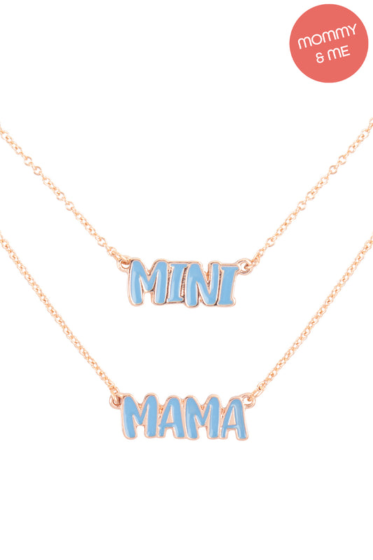 Mama and Mini Personalized Color 2 Set Necklace