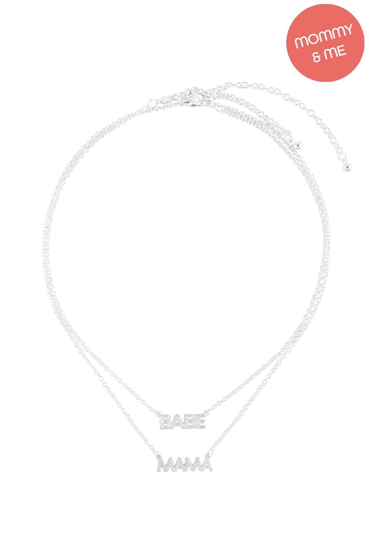 14" "Mini" with 16" "Mama" 2 Set Layered Necklace