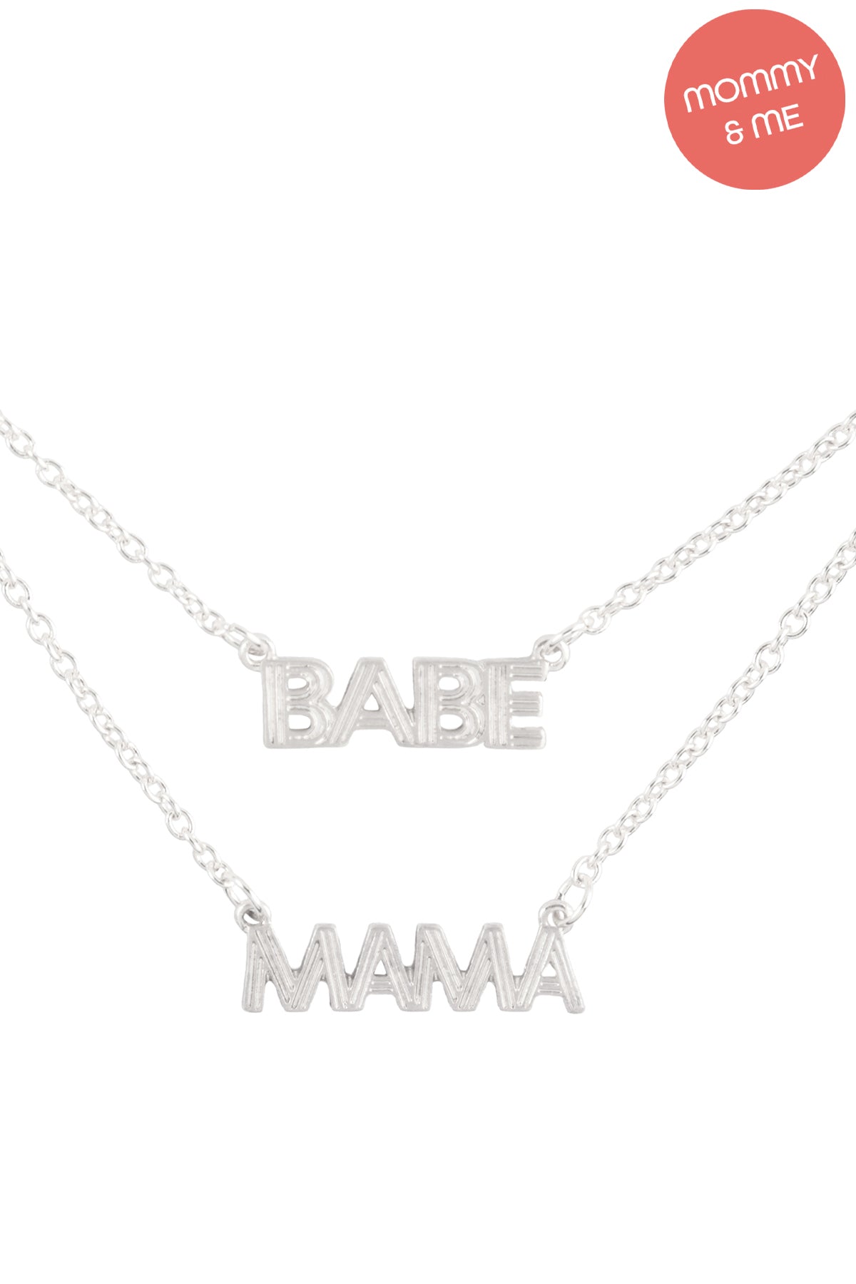 14" "Mini" with 16" "Mama" 2 Set Layered Necklace