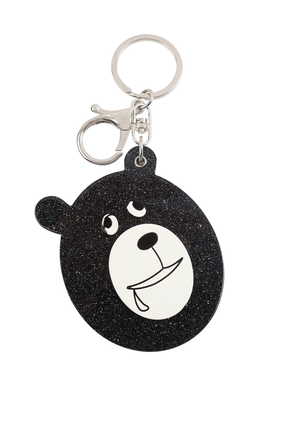 Black/Brown Assorted Drooly Bear w/ Mirror Keychain