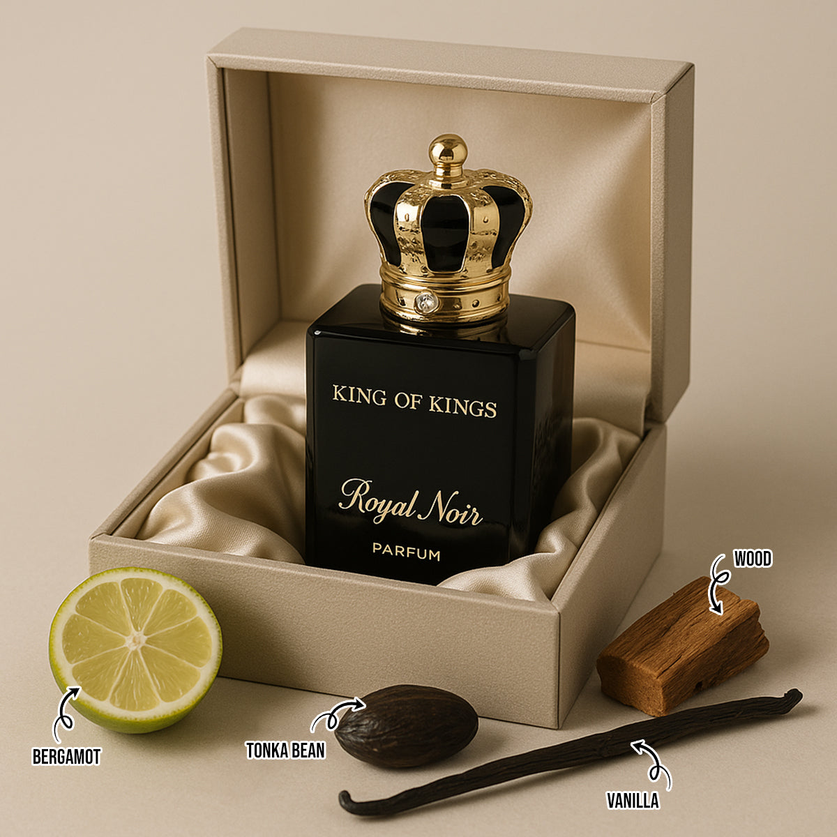 King Of Kings Royal Noir Spray Cologne Eau De Parfum For Men - 100ML/3.4 FL.OZ./3PCS