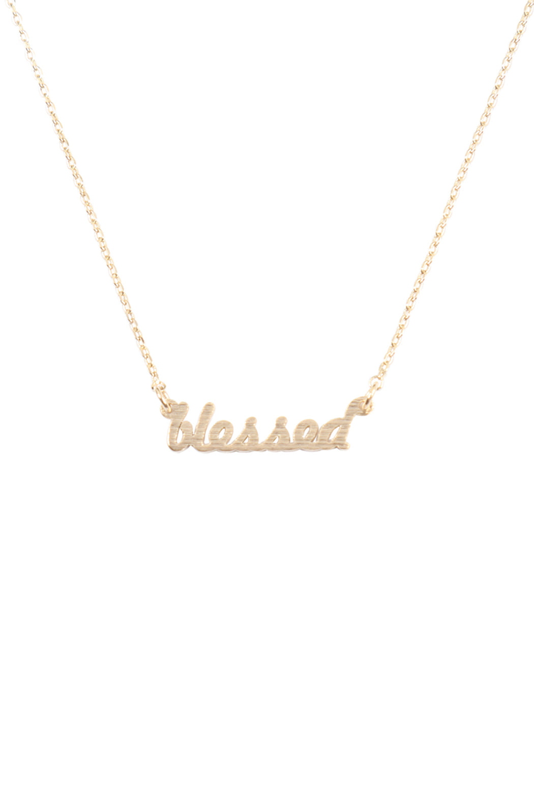 "Blessed" Script Chain Necklace
