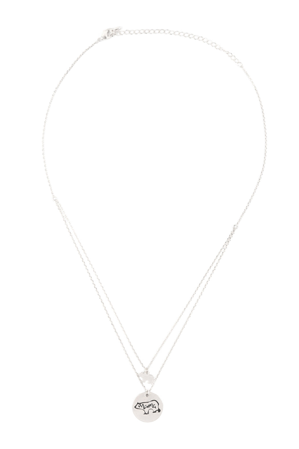 Mama Bear Double Layer Pendant Necklace
