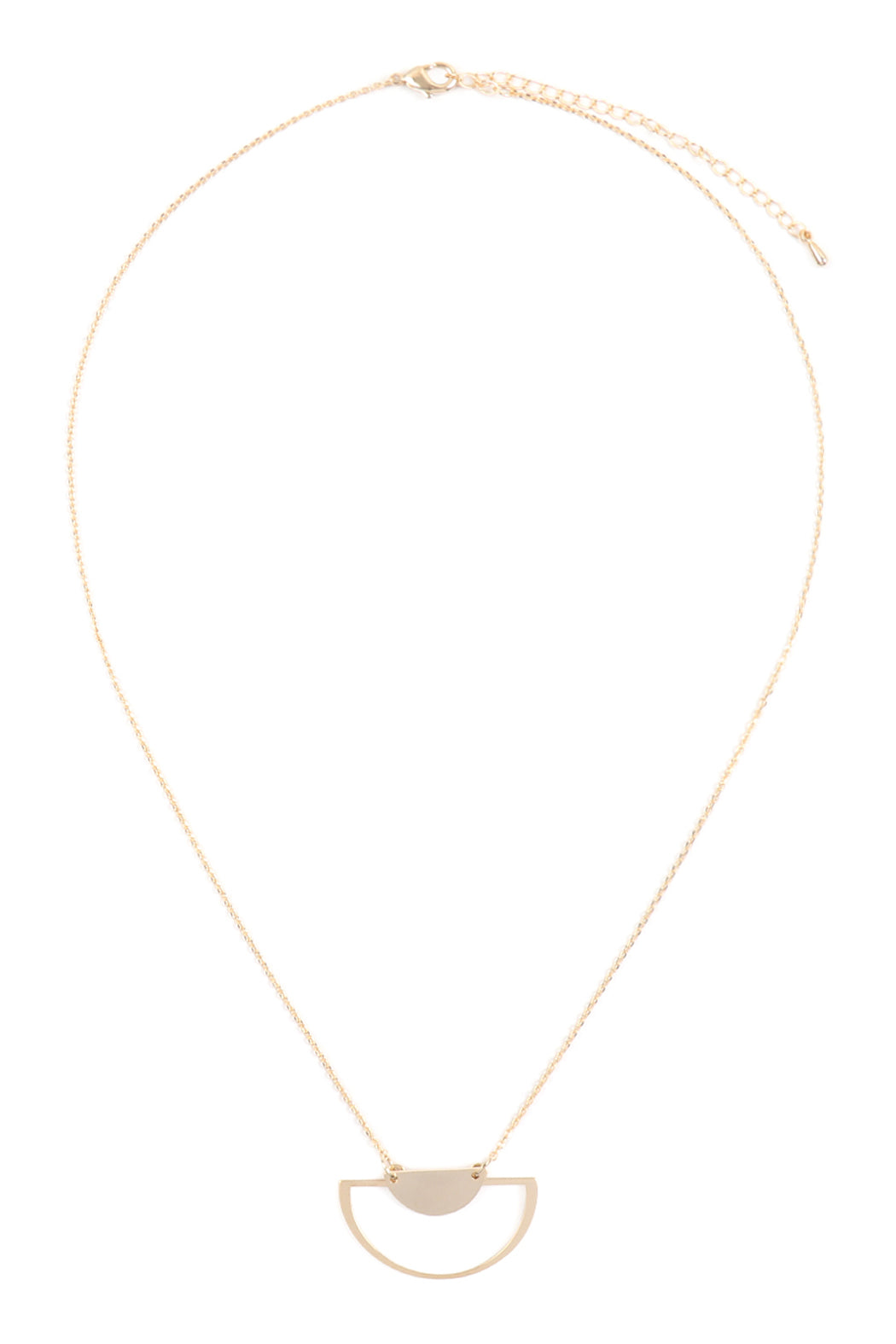 Half Round Pendant Necklace
