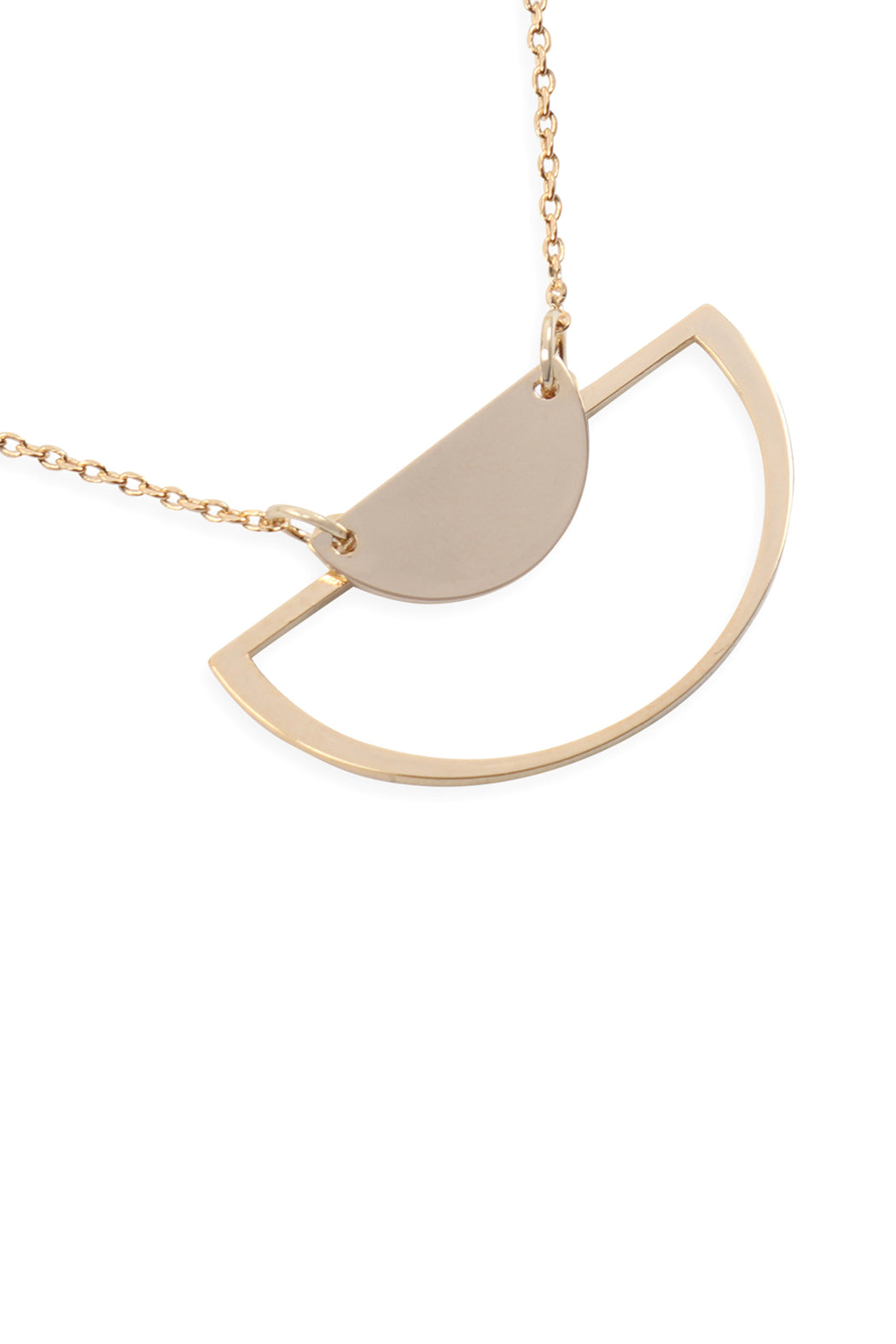 Half Round Pendant Necklace