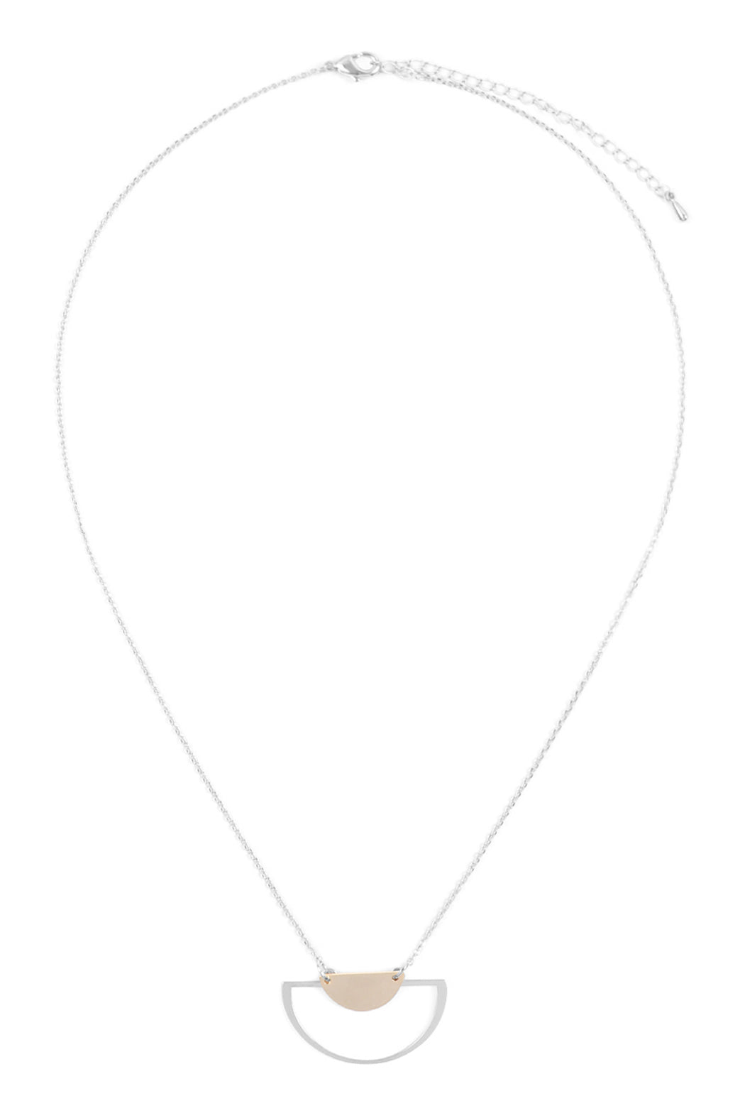 Half Round Pendant Necklace