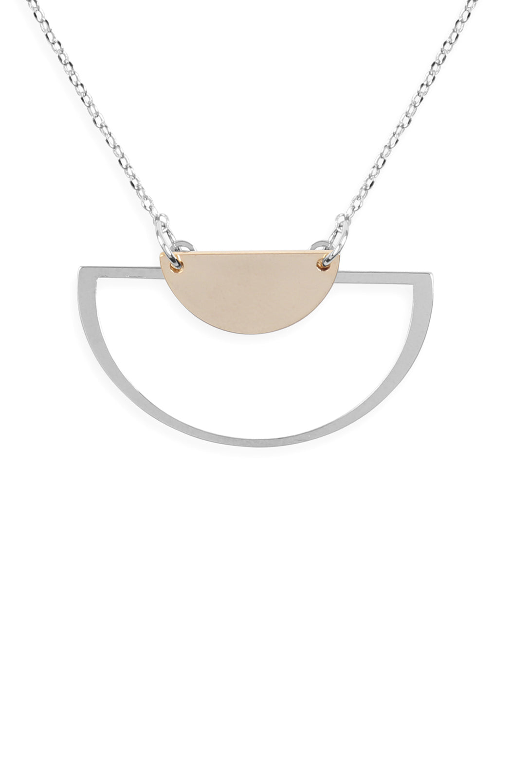 Half Round Pendant Necklace