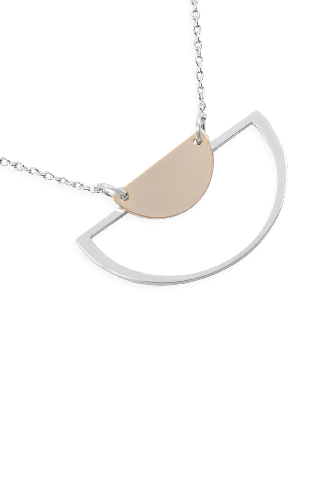 Half Round Pendant Necklace