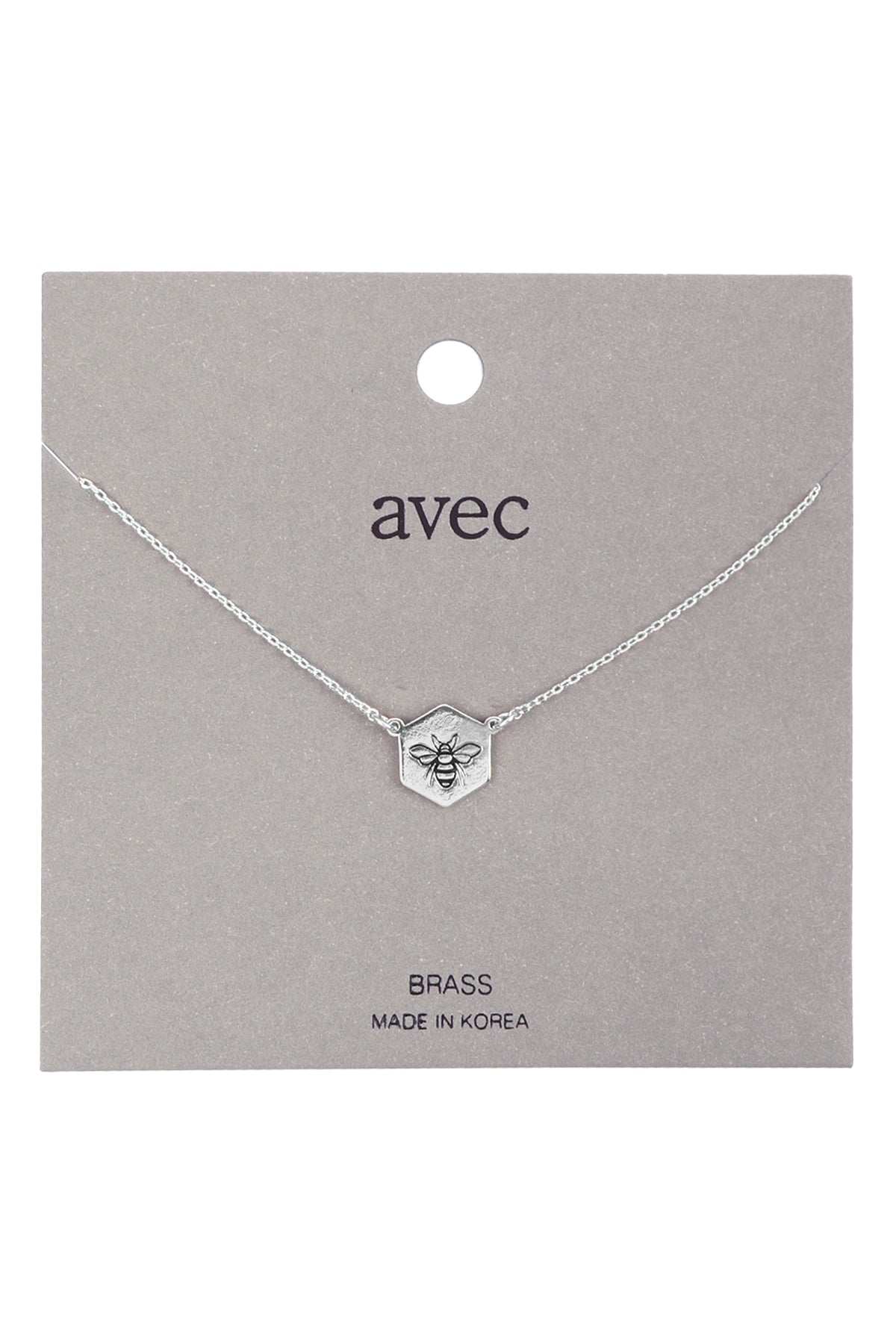 Bee Stamping Pendant Necklace